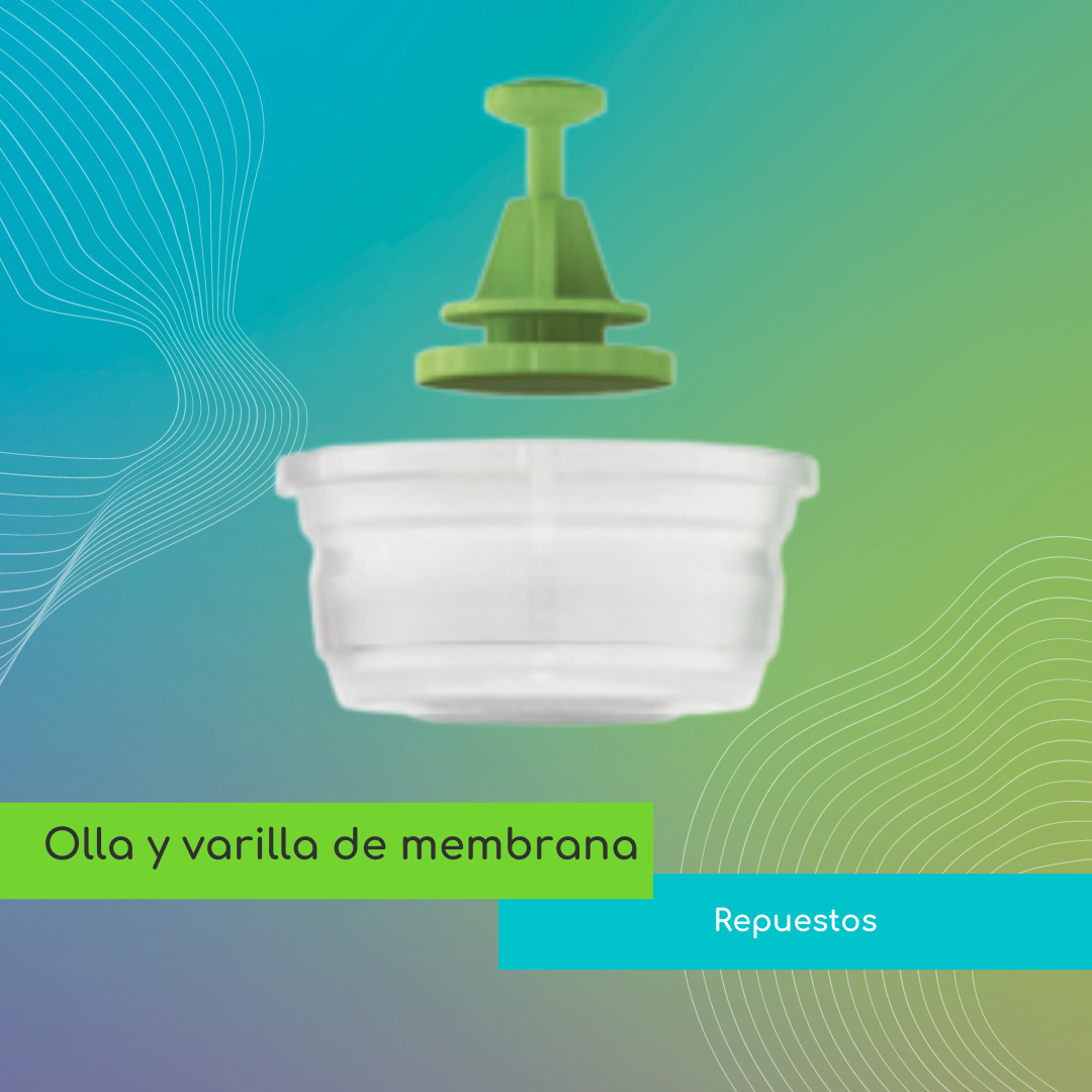 Olla y varilla de membrana
