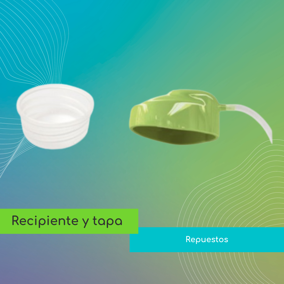 Recipiente de membrana flexible y tapa de tubo adaptador